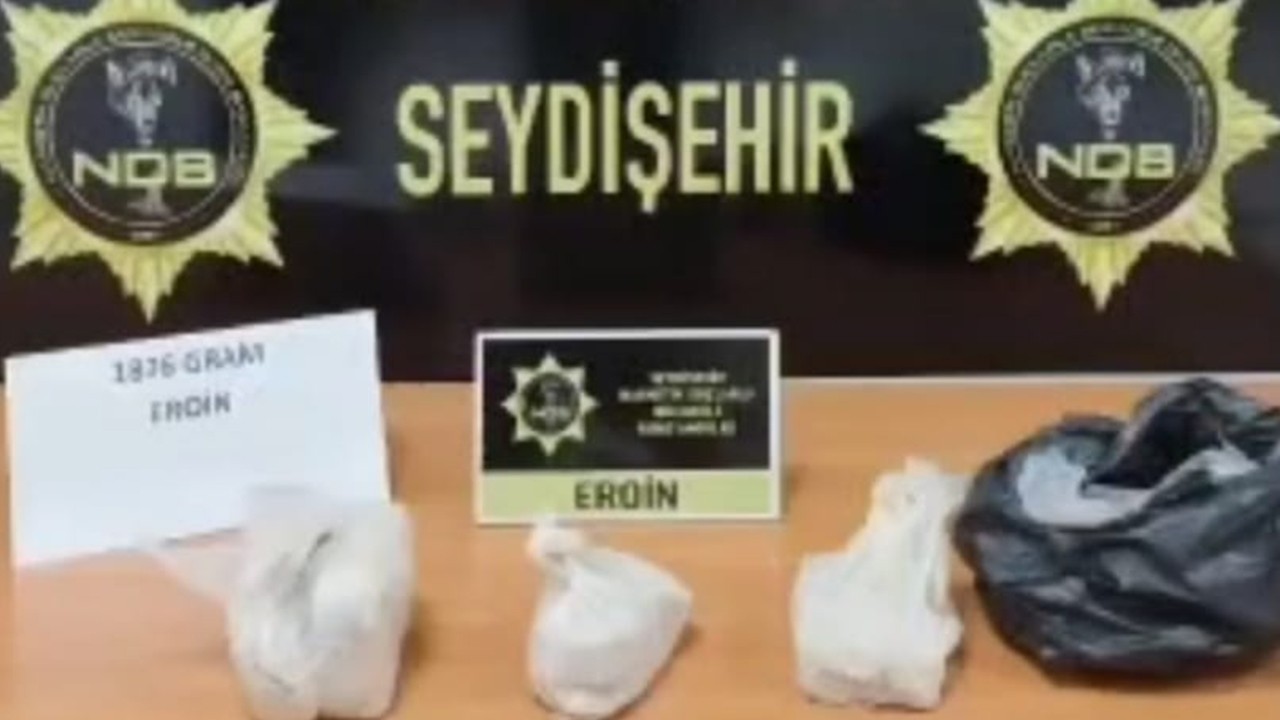 Konya’da uyuşturucu operasyonu: 1 kilo 876 gram eroin ele geçirildi