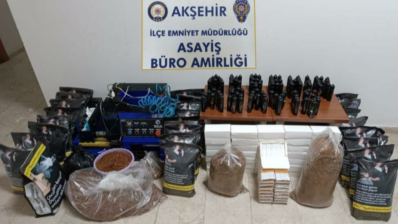 Konya'da kaçak tütün ve elektronik sigara operasyonu