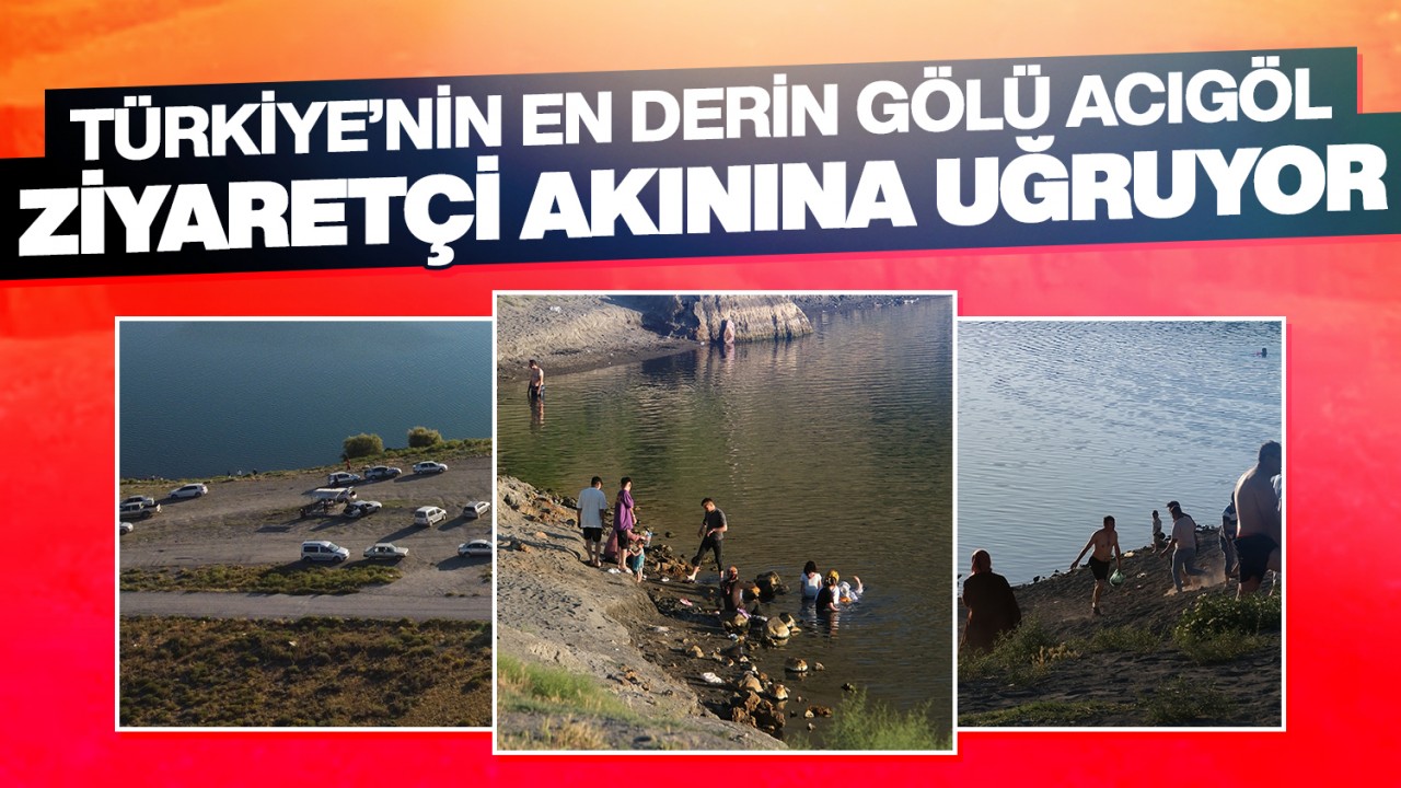 Türkiye’nin en derin gölü Acıgöl, ziyaretçi akınına uğruyor