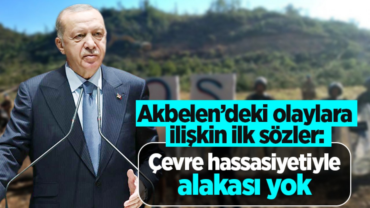 Cumhurbaşkanı Erdoğan'dan Akbelen'deki olayalara ilişkin ilk sözler: Çevre hassasiyetiyle alakası yok