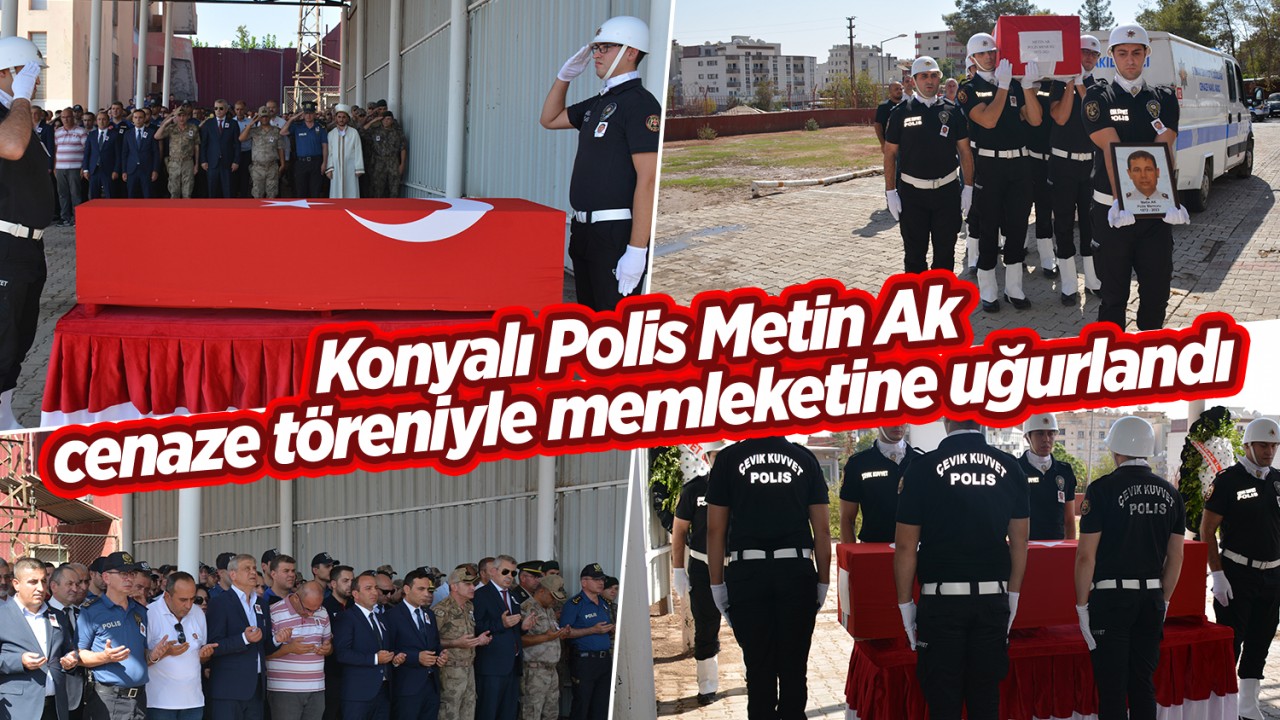 Görev başında kalp krizi geçirerek hayatını kaybeden Konyalı polis için tören düzenlendi