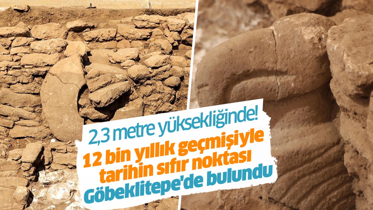 2,3 metre yüksekliğinde! 12 bin yıllık geçmişiyle tarihin sıfır noktası Göbeklitepe’de bulundu