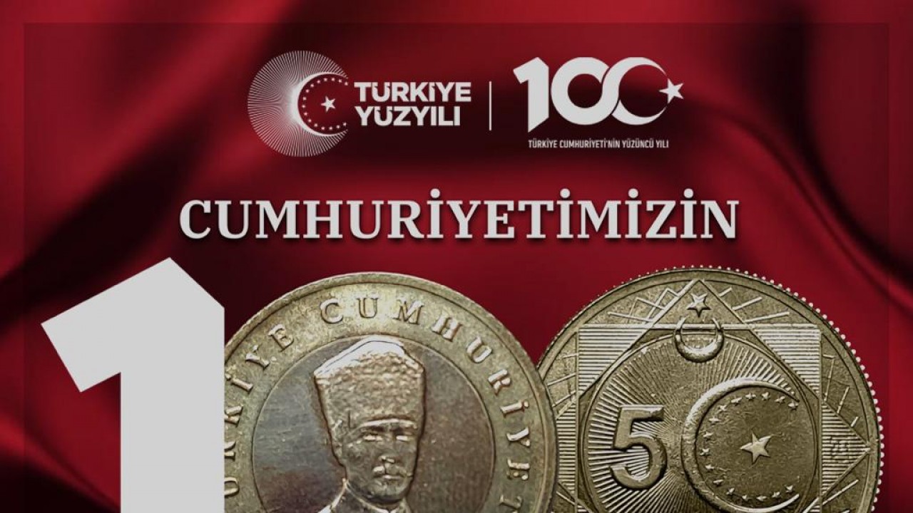 Cumhuriyet’in 100. yılına özel “5 Türk lirası“ hatıra parası basıldı