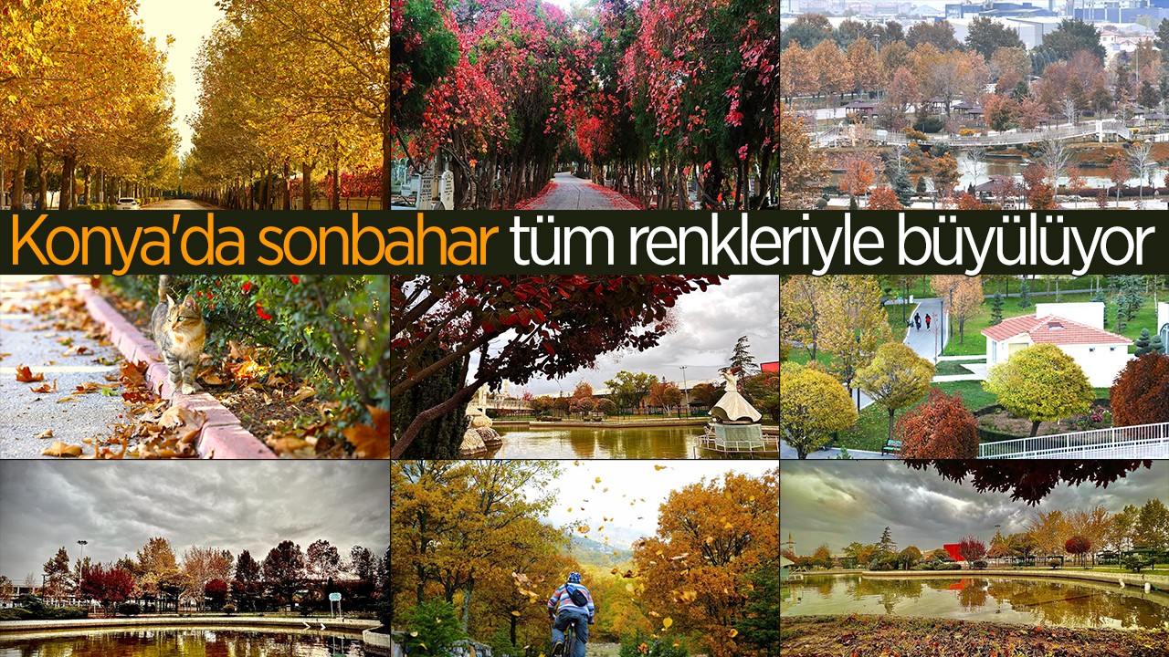 Konya'da sonbahar tüm renkleriyle büyülüyor