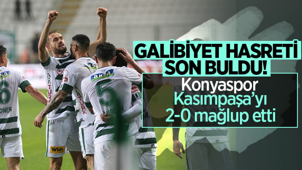 Konyaspor'un 8 haftalık galibiyet hasreti son buldu: 2-0