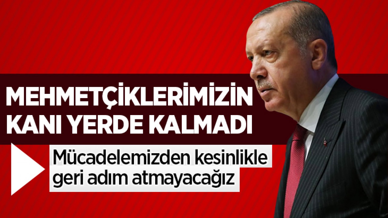 Cumhurbaşkanı Erdoğan: Mehmetçiklerimizin kanı yerde kalmadı