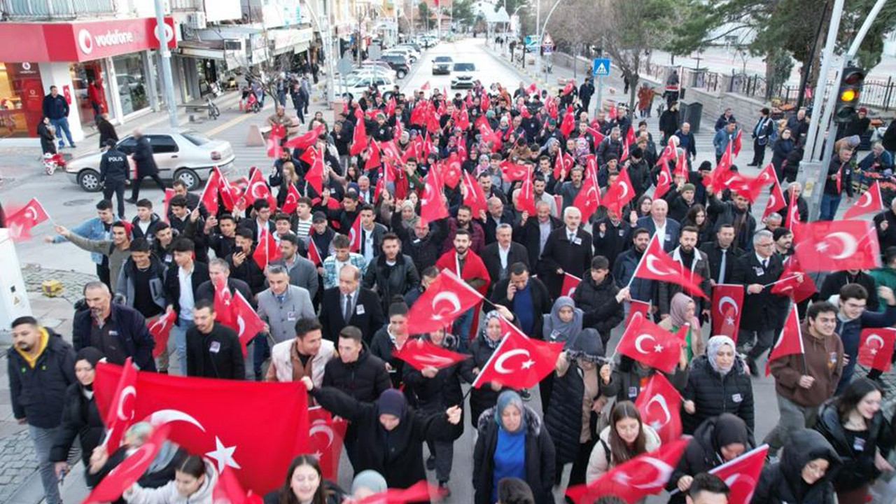 Seydişehir’de terör örgütü PKK, protesto edildi