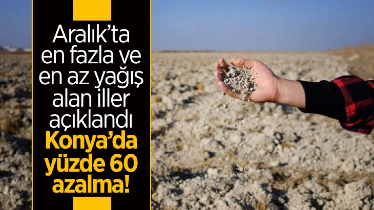 Konya'da kuraklık alarmı: Yağışlarda yüzde 60'a varan azalma!