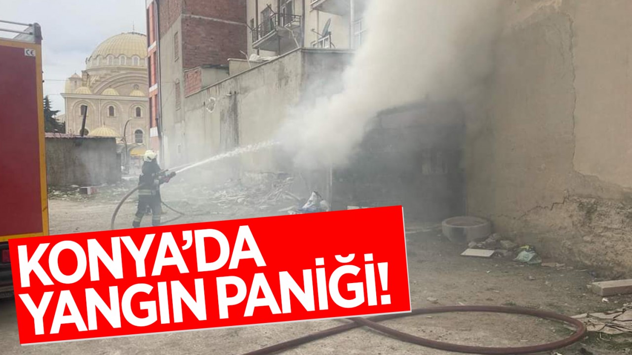 Konya'da kömürlükte çıkan yangın paniğe neden oldu!