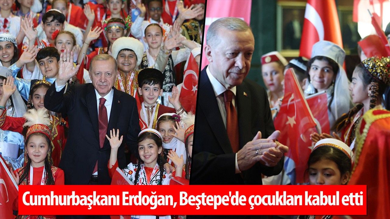 Cumhurbaşkanı Erdoğan, Beştepe'de çocukları kabul etti