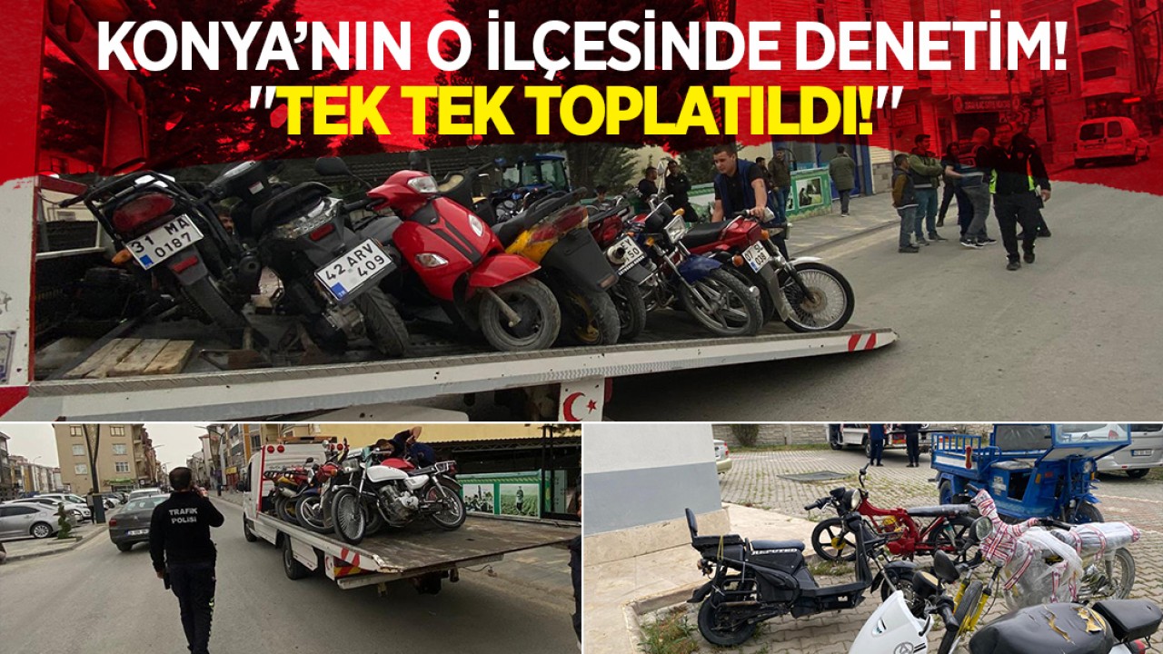 Konya’nın o ilçesinde emniyetten motosiklet denetimi: 13 motosiklet men edildi