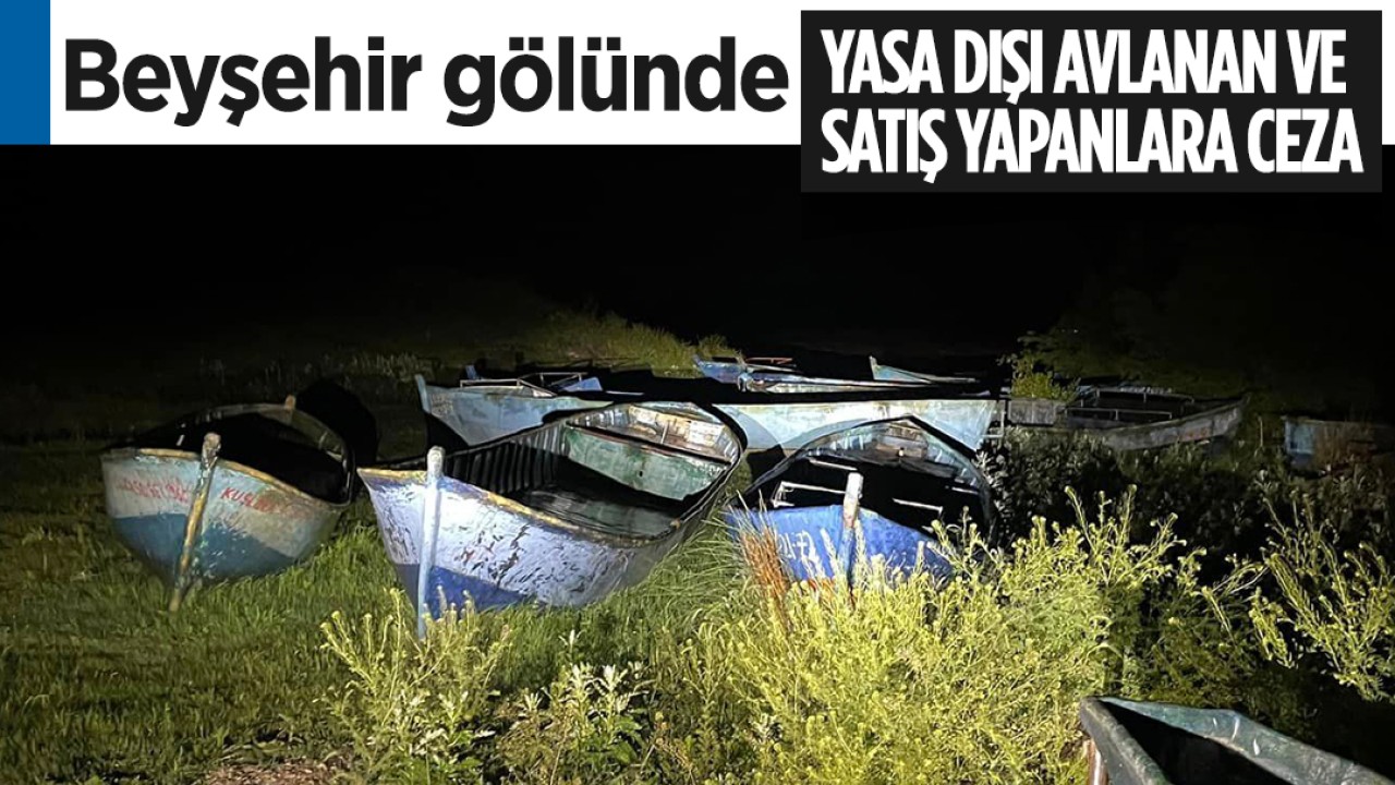 Beyşehir gölünde yasa dışı avlanan ve satış yapanlara ceza