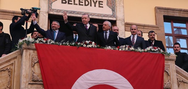 Cumhurbaşkanı Erdoğan Çorum Belediyesini ziyaret etti