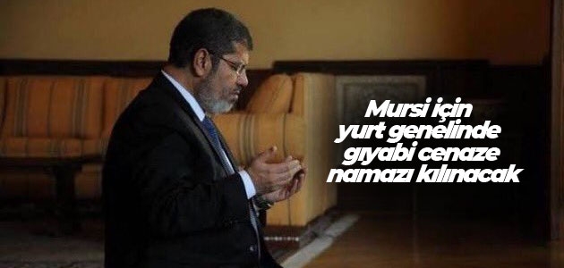 Muhammed Mursi için Mevlana Meydanında gıyabi cenaze namazı kılınacak