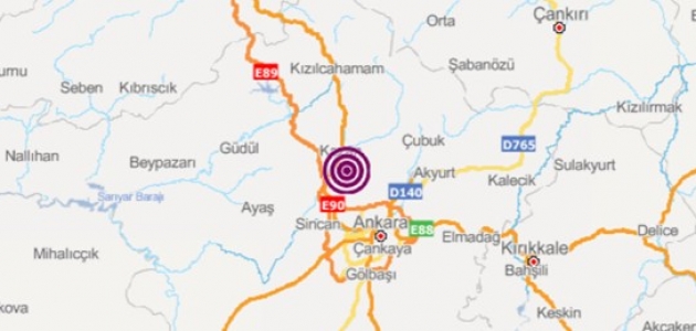 Ankara’da 3,4 büyüklüğünde deprem