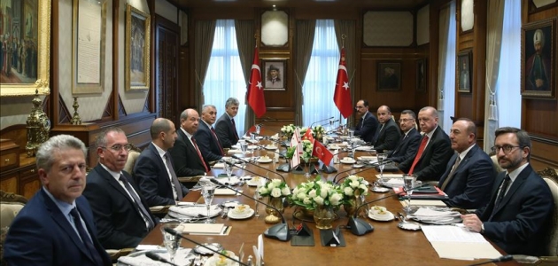 Cumhurbaşkanı Erdoğan KKTC Başbakanı Ersin Tatar’ı kabul etti