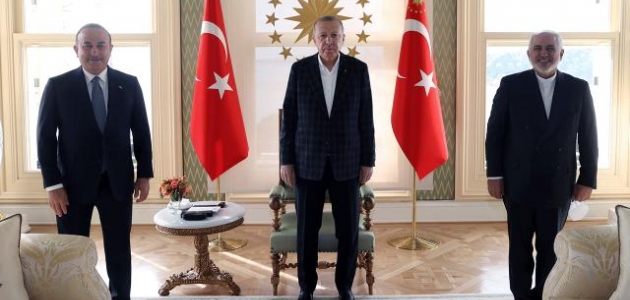 Cumhurbaşkanı Erdoğan İran Dışişleri Bakanı Zarif'i kabul etti 