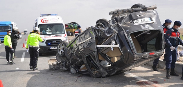 Konya’da otomobil devrildi: 4 yaralı