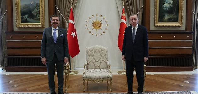 Cumhurbaşkanı Erdoğan, TOBB Başkanı Hisarcıklıoğlu'nu kabul etti  