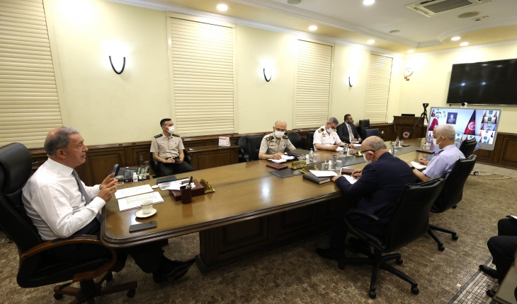 Milli Savunma Bakanı Akar’dan, video telekonferans yöntemiyle toplantı
