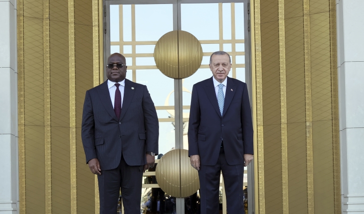 Cumhurbaşkanı Erdoğan, Tshisekedi'yi resmi törenle karşıladı