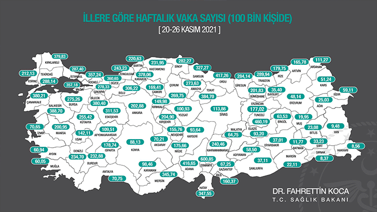 Vaka haritası açıklandı: Zirve değişmedi