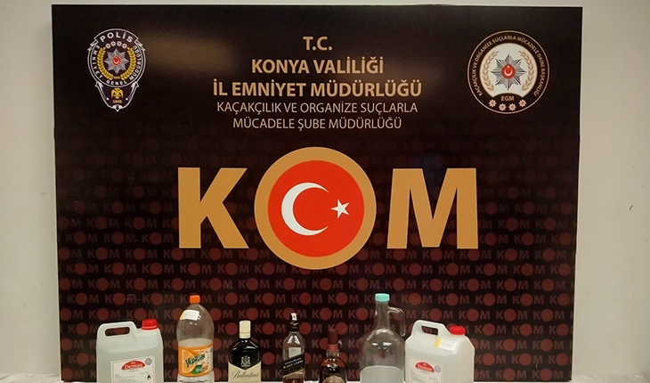 Konya’da kaçak içki operasyonu: 9 gözaltı