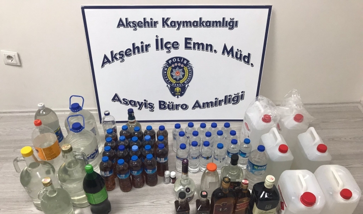 Konya'da kaçak içki operasyonu