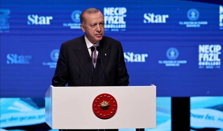 Cumhurbaşkanı Erdoğan: Necip Fazıl Ödülleri fikir ve sanat dünyamızın zorbalarına karşı açılmış bir bayraktır