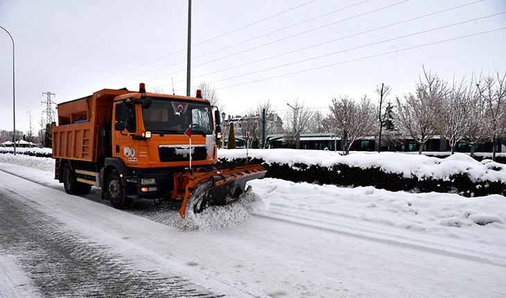 Selçuklu’da kar mesaisi yeniden başladı