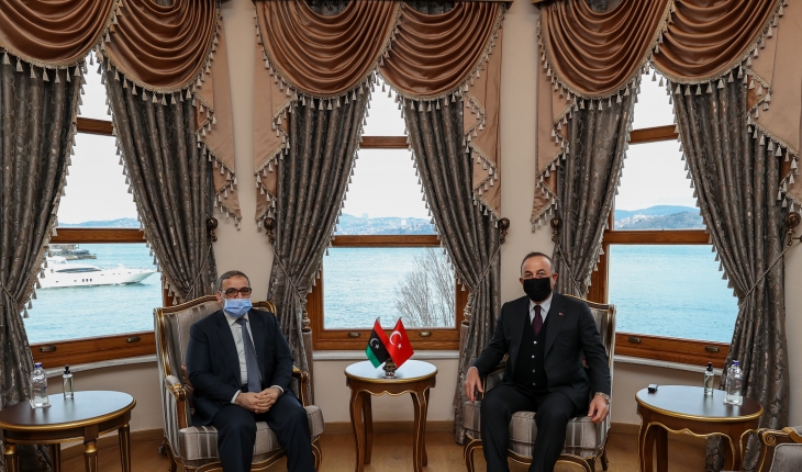 Bakan Çavuşoğlu, Libya Devlet Yüksek Konsey Başkanı el-Mişri ile görüştü
