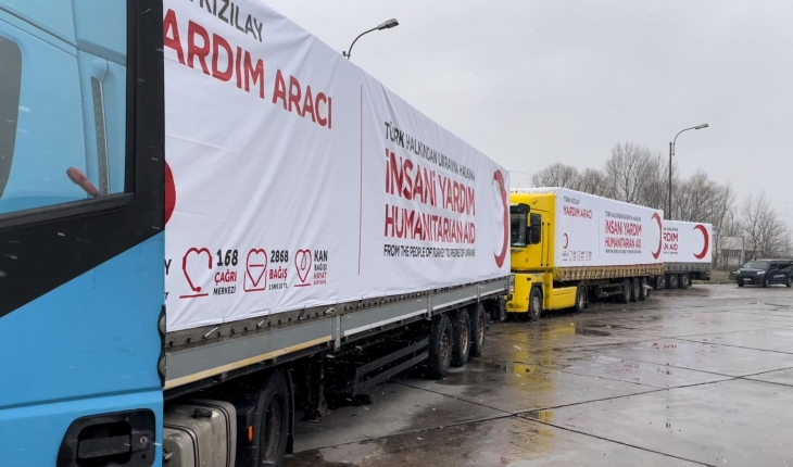Türkiye’den Ukrayna’ya gönderilen yardım tırları Romanya’da