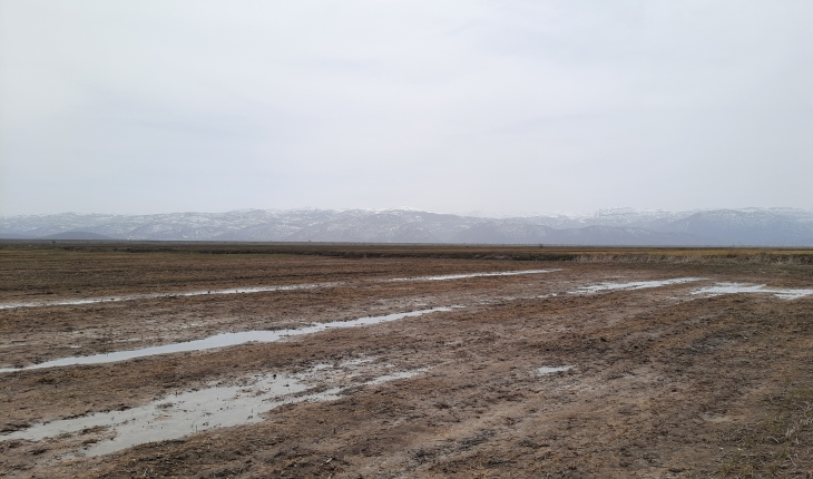 Suğla gölü havzasında su altında kalan tarım arazileri incelendi