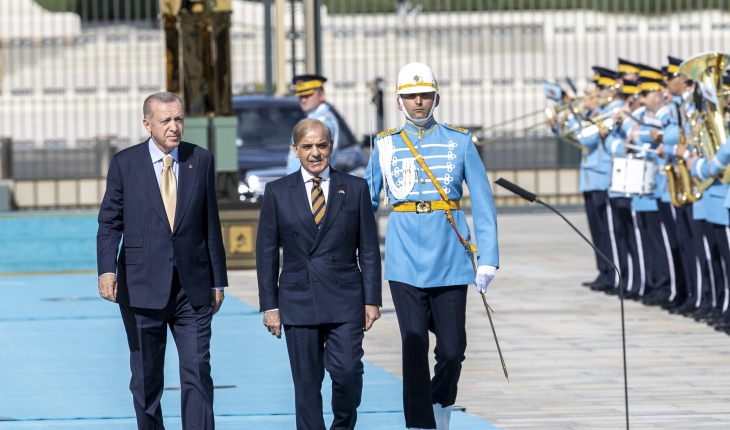 Cumhurbaşkanı Erdoğan, Pakistan Başbakanı Şerif'i resmi törenle karşıladı