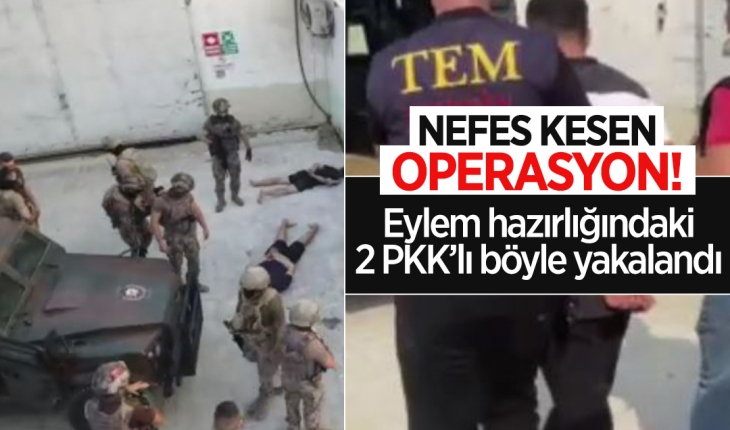 Eylem hazırlığında 2 PKK'lı terörist hücre evinde yakalandı