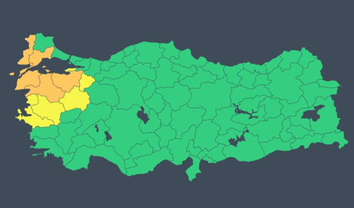 10 kente “sarı“ ve “turuncu“ uyarı: Kuvvetli yağış görülecek