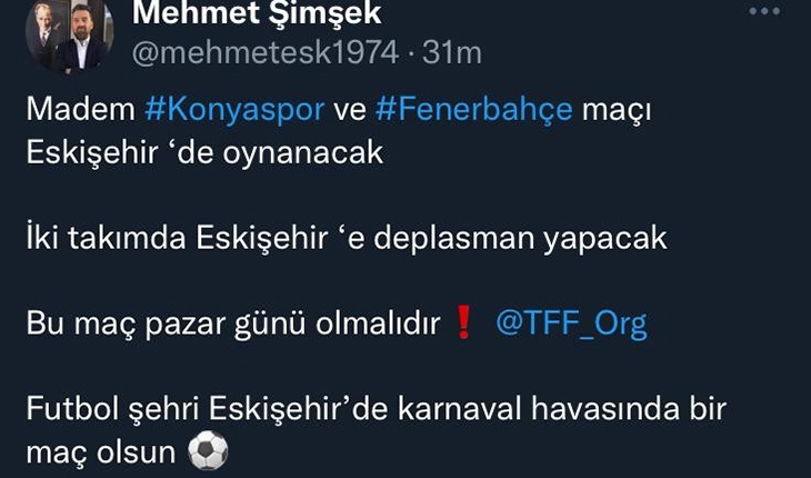 Es Es başkanından TFF’ye çağrı