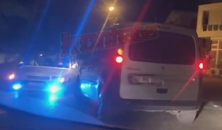 Konya’da trafikten men otomobille polisten kaçtı! Otoparkı boyladı