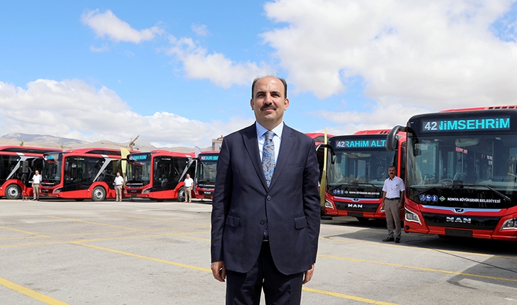 Konya Büyükşehir’in toplu ulaşım filosu yeni araçlarla güçleniyor