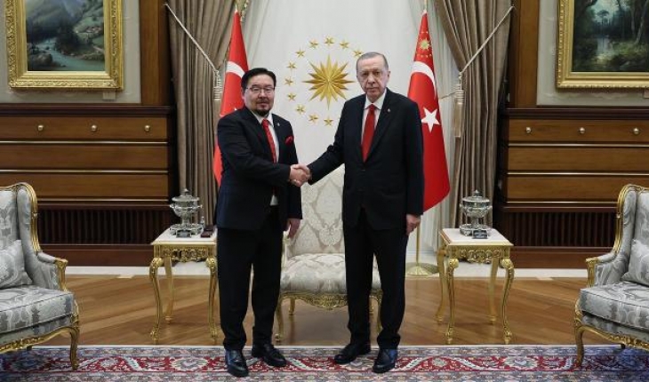 Cumhurbaşkanı Erdoğan, Moğolistan Ulusal Büyük Kuralı Başkanı’nı kabul etti