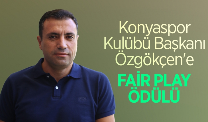 Fatih Özgökçen’e Fair Play ödülü