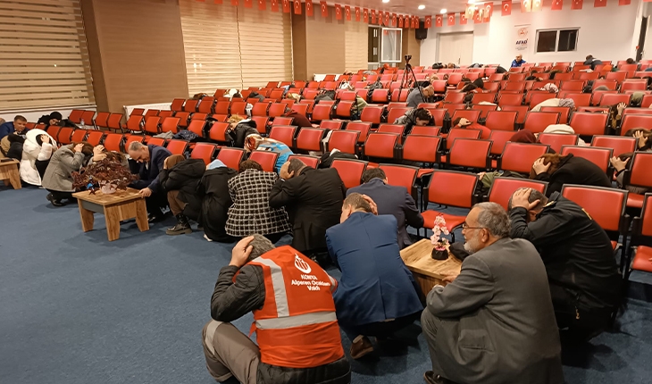 Konya’daki yurtlarda eş zamanlı deprem tatbikatı