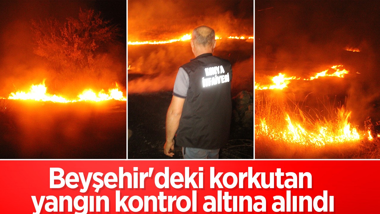 Beyşehir’deki korkutan yangın kontrol altına alındı