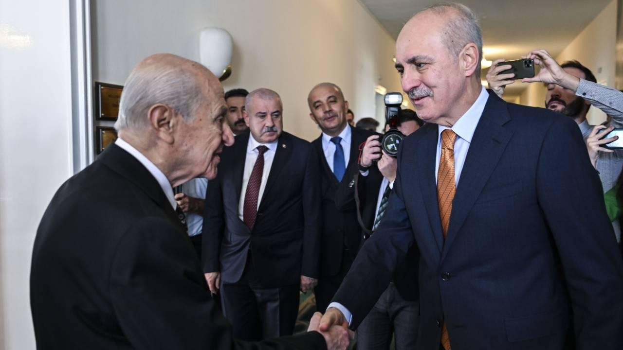 TBMM Başkanı Kurtulmuş, MHP Genel Başkanı Bahçeli’yi ziyaret etti