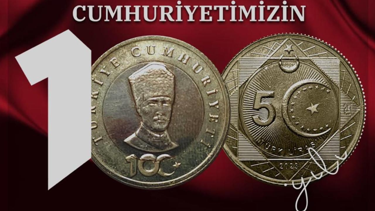 Cumhuriyet'in 100. yılına özel hatıra para basıldı
