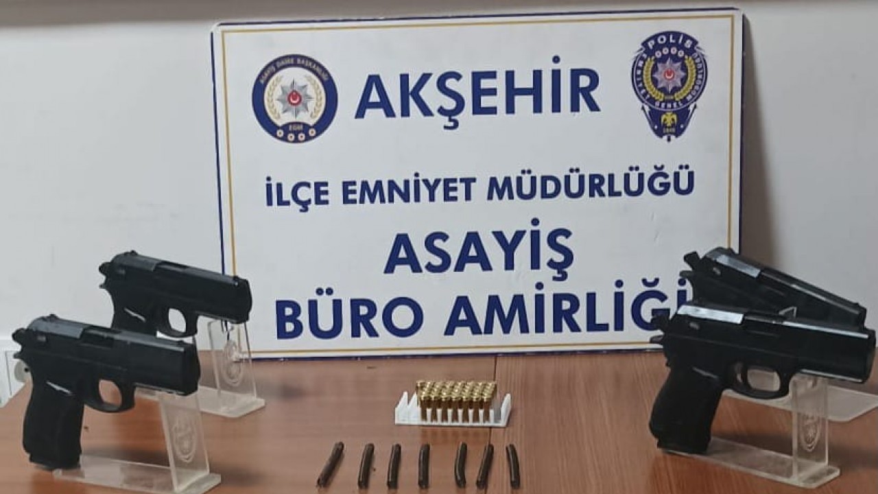 Akşehir’de fason silah ele geçirildi