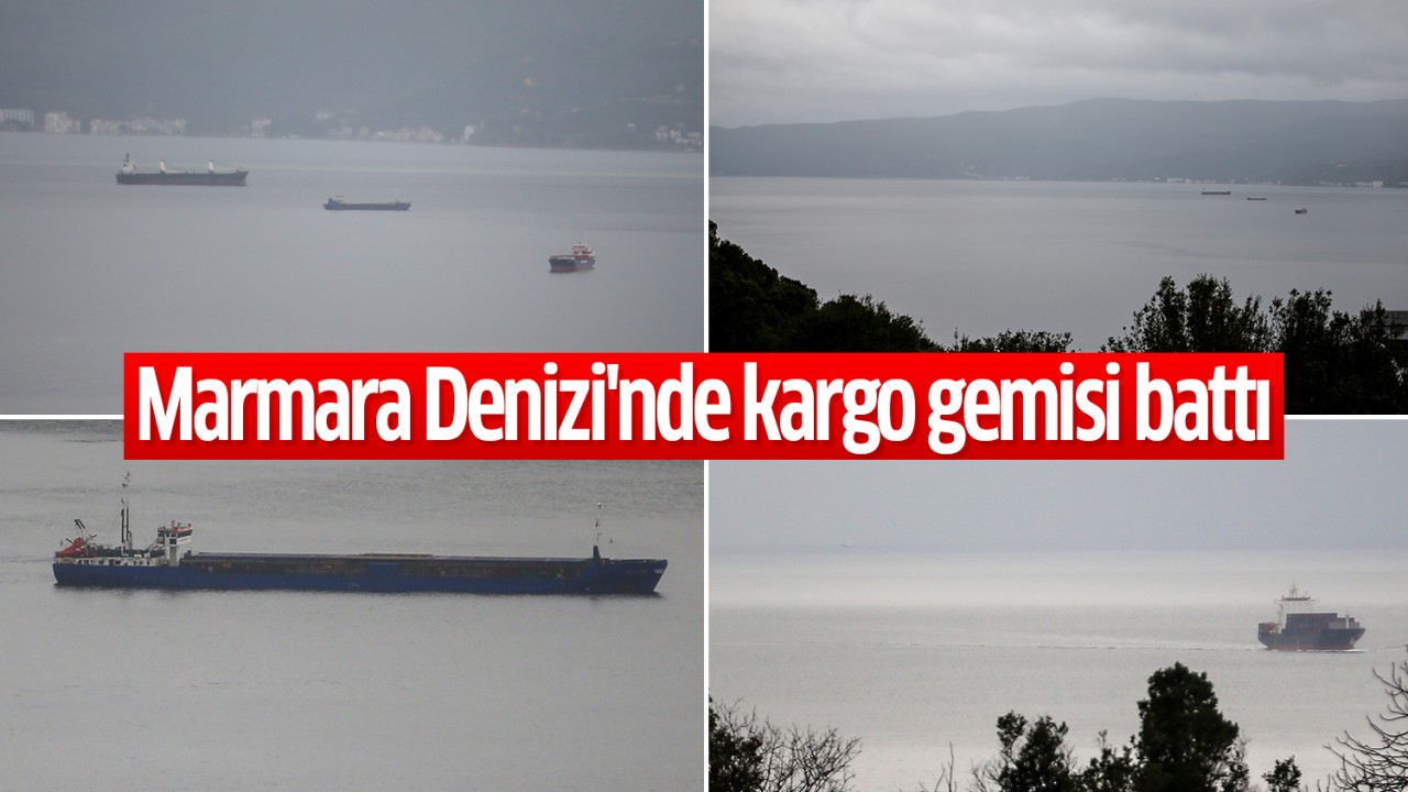 Marmara Denizi’nde kargo gemisi battı