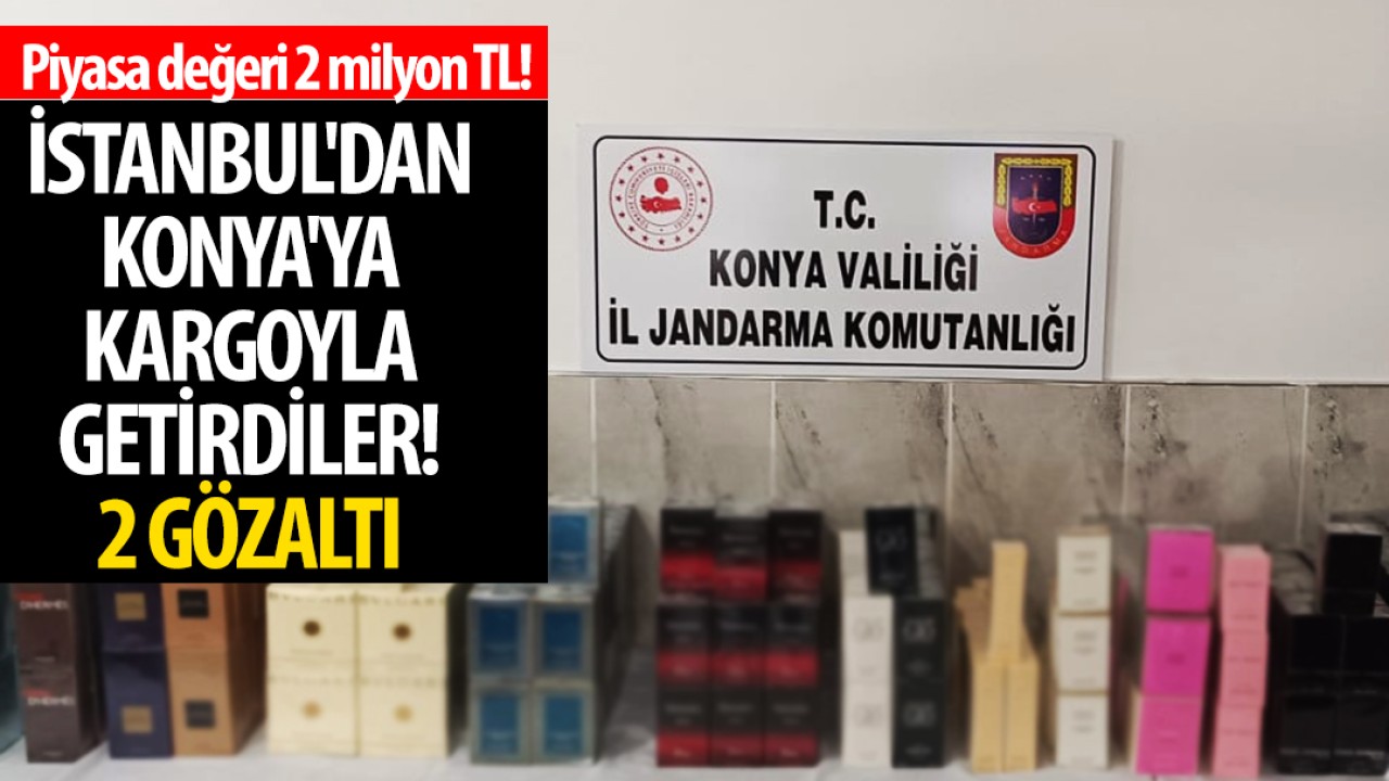 Piyasa değeri 2 milyon TL! İstanbul'dan Konya'ya kargoyla getirdiler: 2 gözaltı