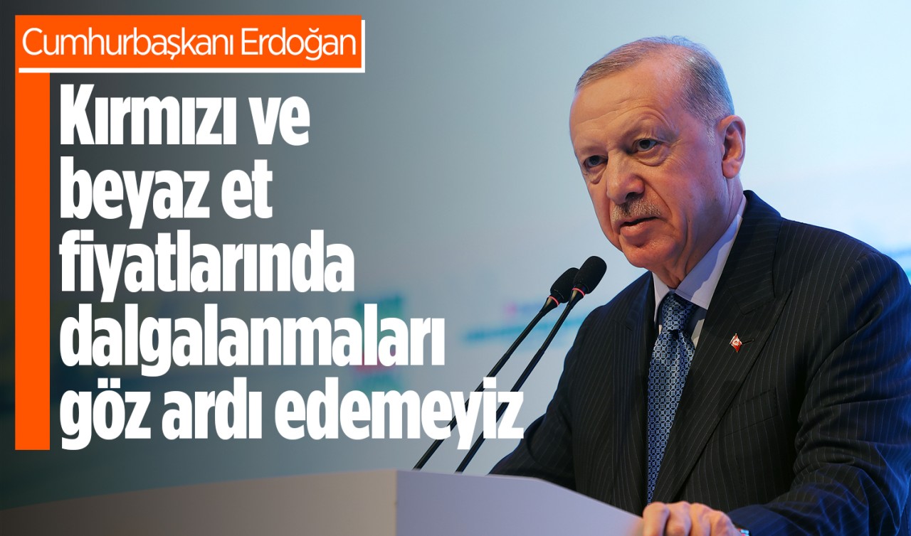Cumhurbaşkanı Erdoğan: Kırmızı ve beyaz et fiyatlarında dalgalanmaları göz ardı edemeyiz