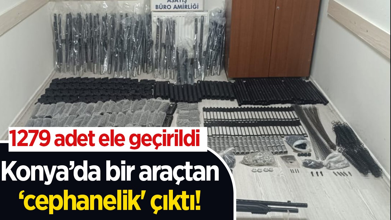 Konya’da bir araçtan ’cephanelik’  çıktı! 1279 adet ele geçirildi